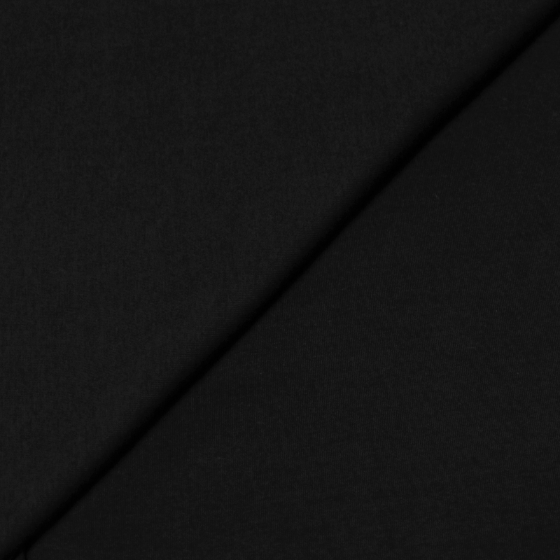 Jersey uni 100% coton - Noir