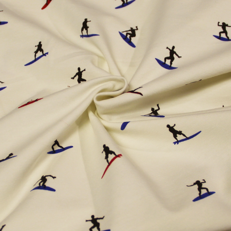 Jersey imprimé - Surfer fond bleu