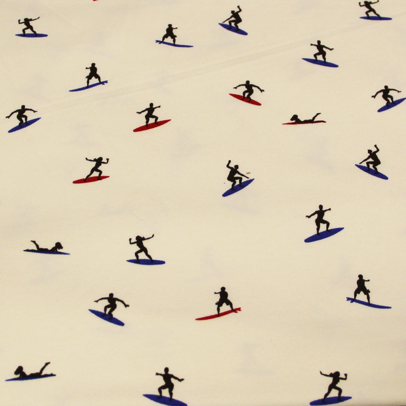 Jersey imprimé - Surfer fond bleu