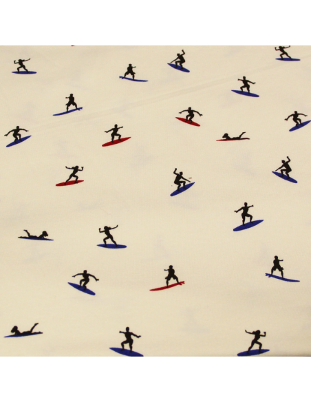 Jersey imprimé - Surfer fond bleu