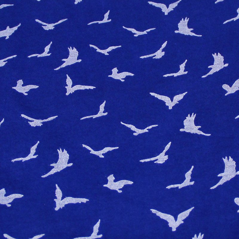 Jersey imprimé - Poissons fond anis