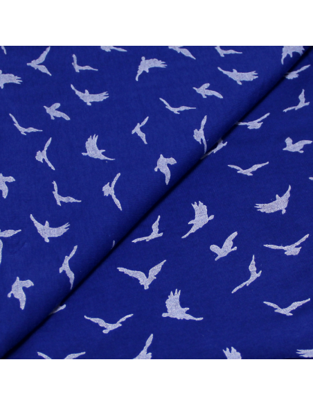 Jersey imprimé - Poissons fond anis