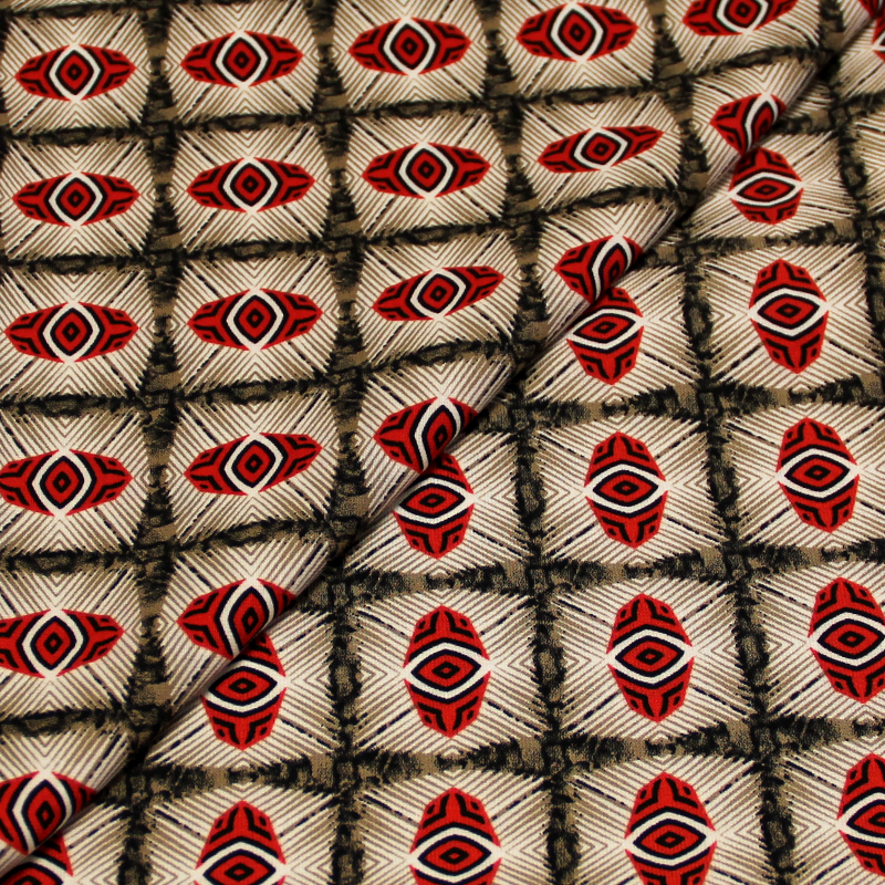 Javanaise - Tribal motif œil rouge 