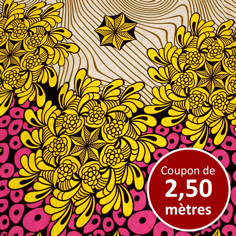 Tissu Africain WAX - Étoile multicolore (coupon de 2,50 mètres)