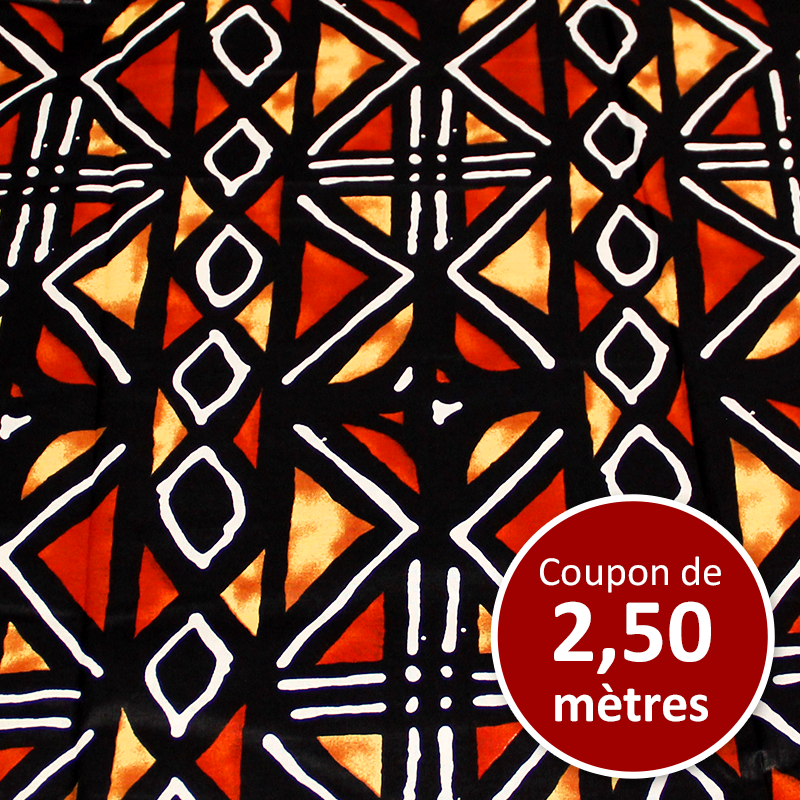 Tissu Africain WAX - Arrah (coupon de 2,50 mètres)