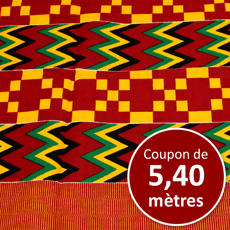 Tissu Africain WAX - Goba (coupon de 5,40 mètres)