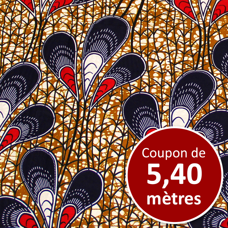 Tissu Africain WAX - Nkongsamba (coupon de 5,40 mètres)