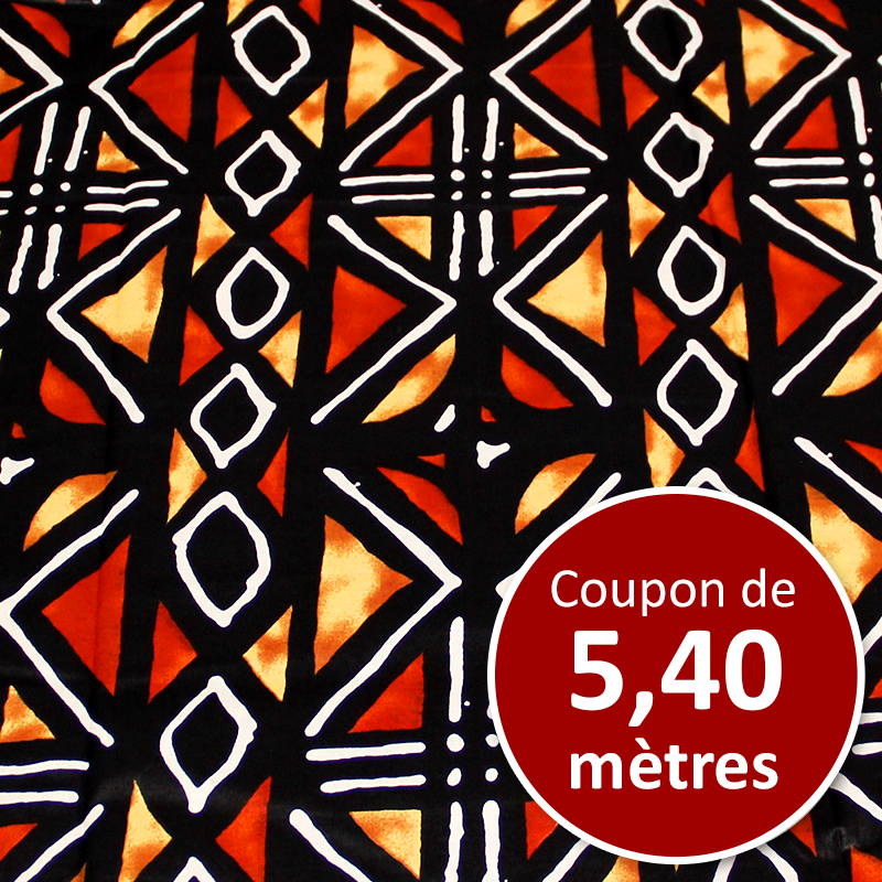 Tissu Africain WAX - Arrah (coupon de 5,40 mètres)