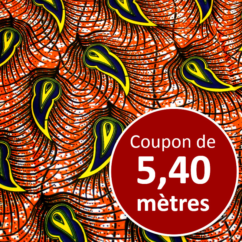 Tissu Africain WAX - Plato (coupon de 5,40 mètres)