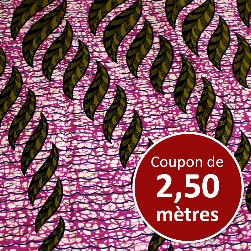 Tissu Africain WAX - Cœur rouge (coupon de 2,50 mètres)