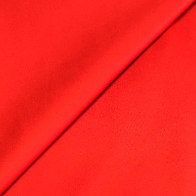 Gabardine coton et polyester rouge hermes