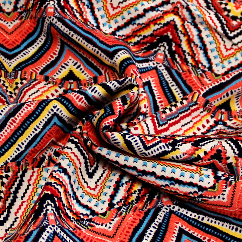 Javanaise - bande chevron multicolore