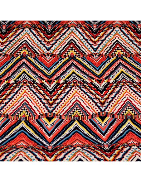 Javanaise - bande chevron multicolore