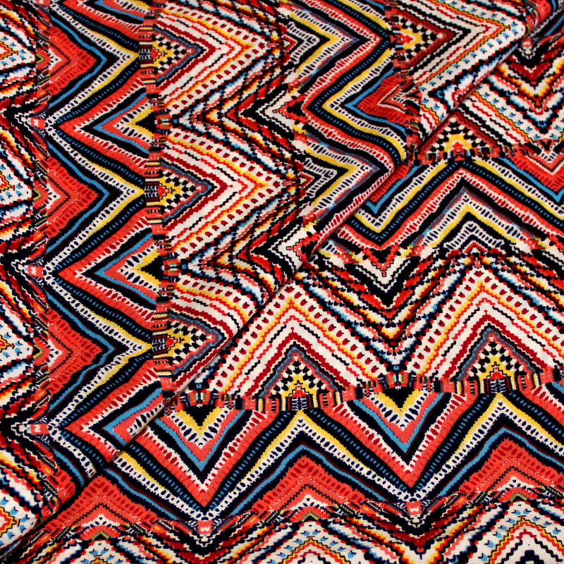 Javanaise - bande chevron multicolore