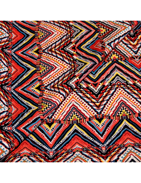 Javanaise - bande chevron multicolore