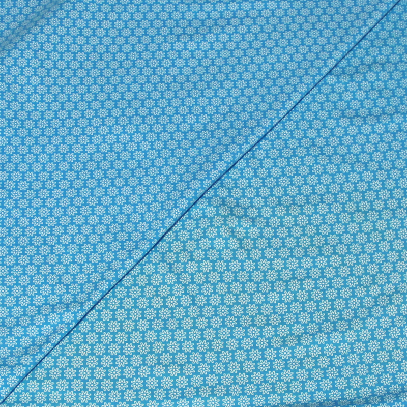 Jersey imprimé - Fleui turquoise