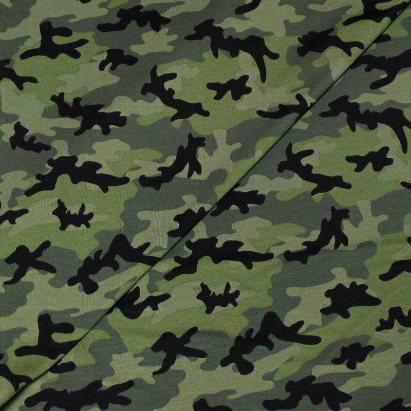 Jersey imprimé - Camouflage vert