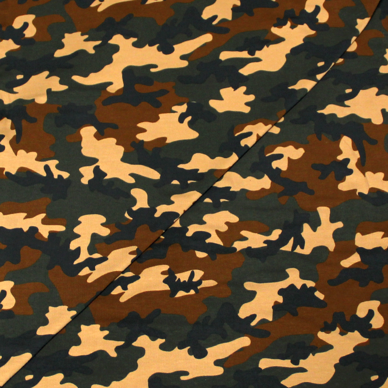 Jersey imprimé - Camouflage woodland