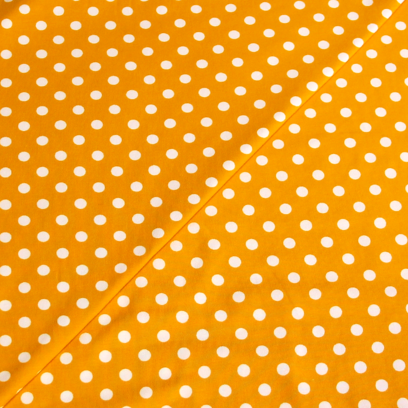 Jersey imprimé - Pois orange