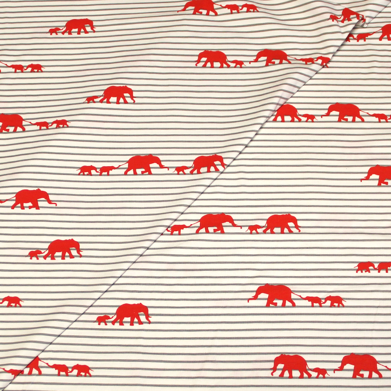 Jersey rayé - Éléphant rouge