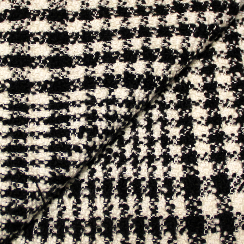 Tweed à carreaux - Noir & blanc