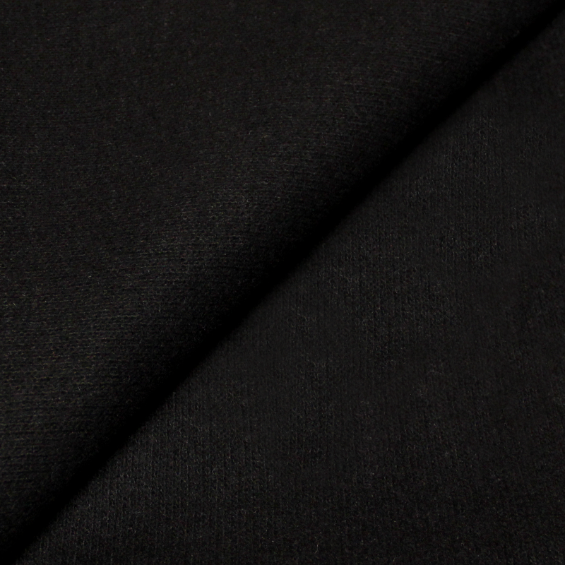 Jersey de laine poids manteau  - Noir