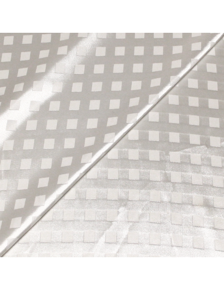Satin jacquard - Carré Blanc