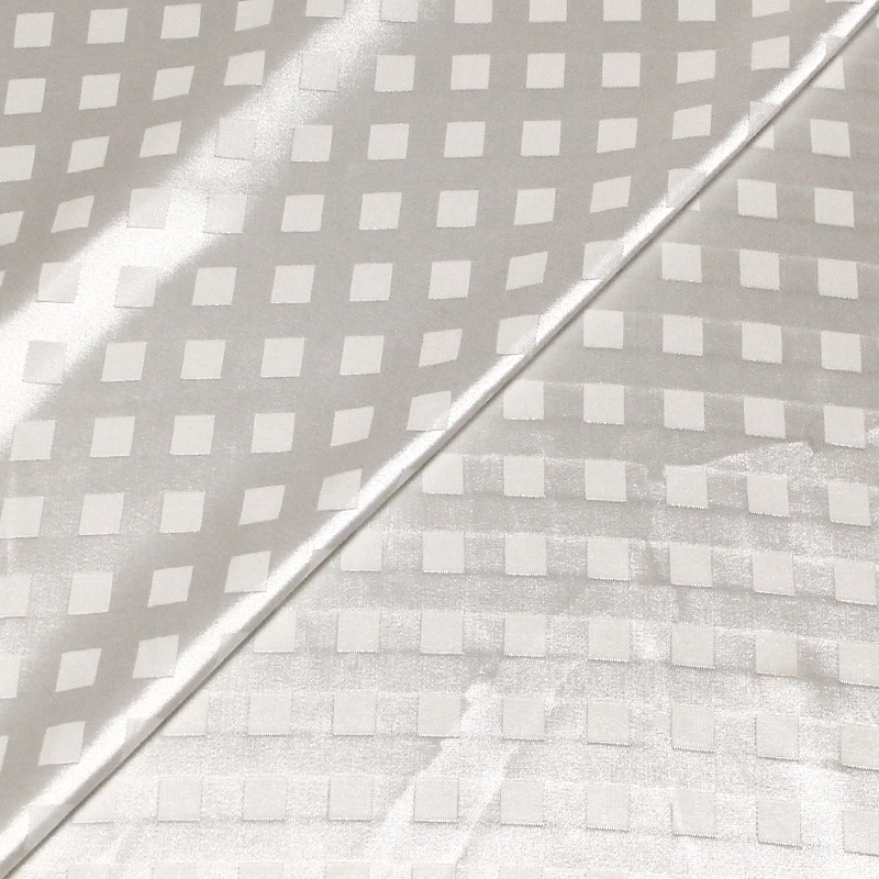 Satin jacquard - Carré blanc