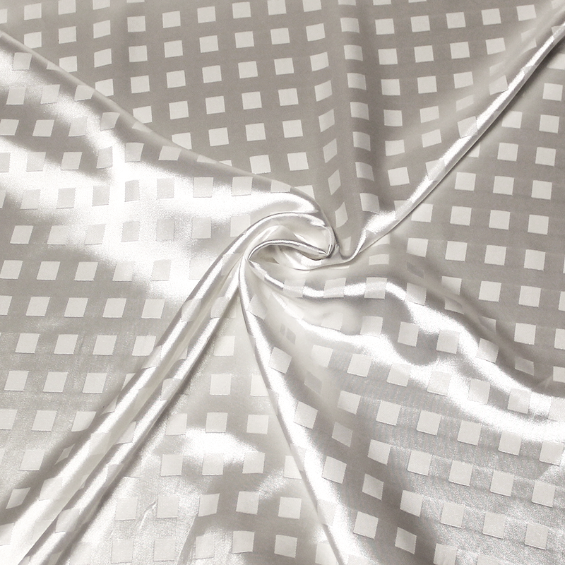 Satin jacquard - Carré Blanc