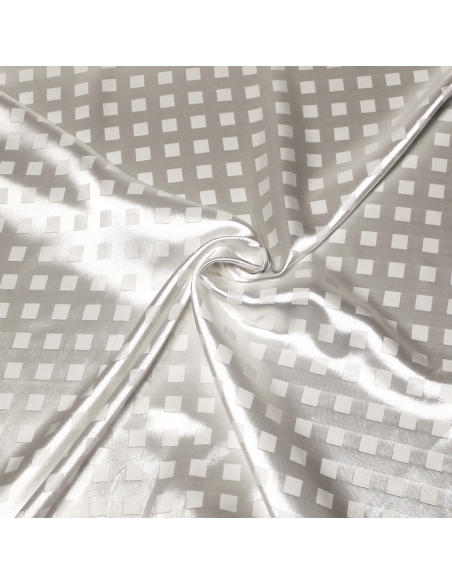 Satin jacquard - Carré Blanc