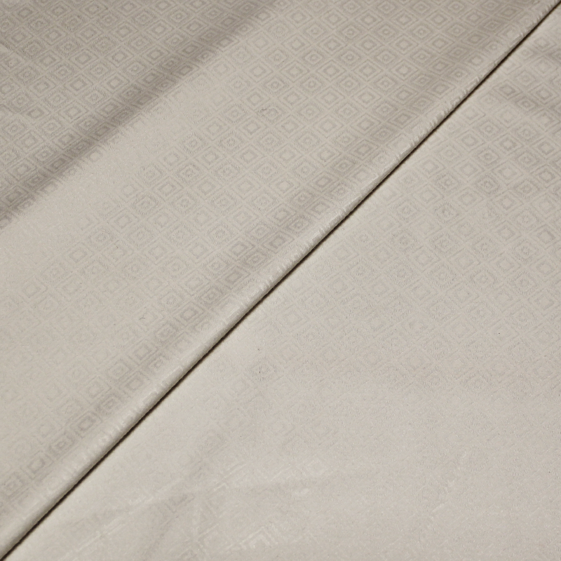 Jacquard de coton & polyester - Losange blanc cassé