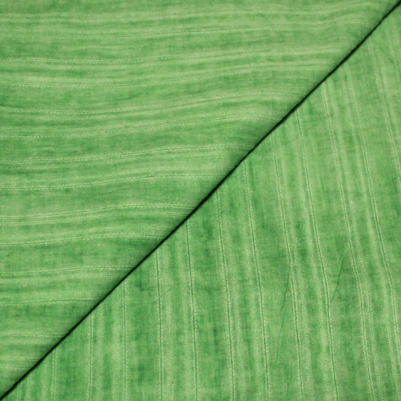 Gaze piquée - Tie & dye vert