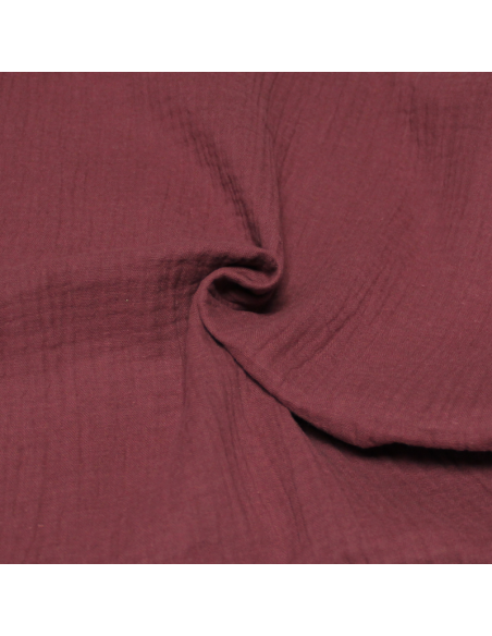 Double gaze 100% coton - Vieux rose 