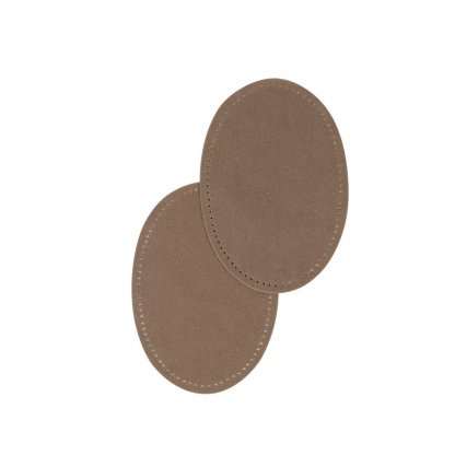 Renforts coudes et genoux imitation daim à coudre (9,5 cm x 14 cm, Beige) 2