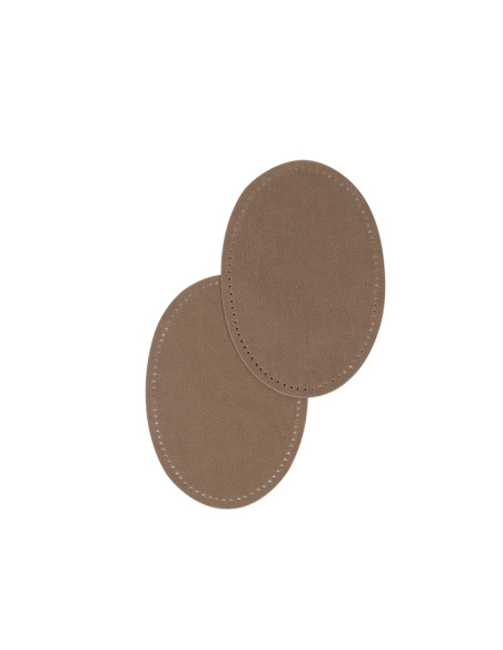 Renforts coudes et genoux imitation daim à coudre (9,5 cm x 14 cm, Beige)