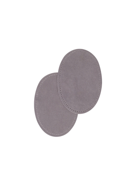 Renforts coudes et genoux imitation daim à coudre (9,5 cm x 14 cm, Gris clair)