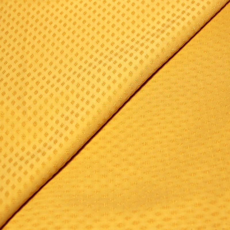 Toile jacquard polyviscose - Ovale jaune