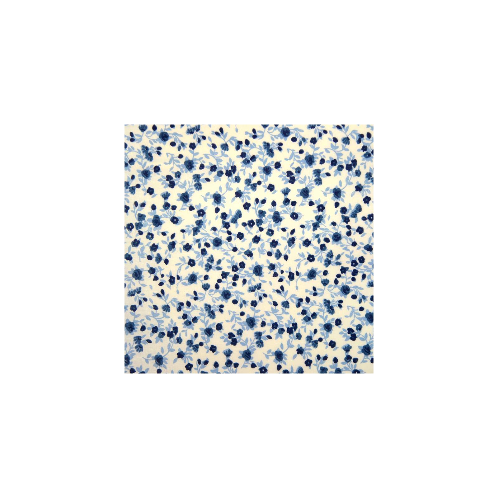 Coton imprimé petites fleurs bleu marine 