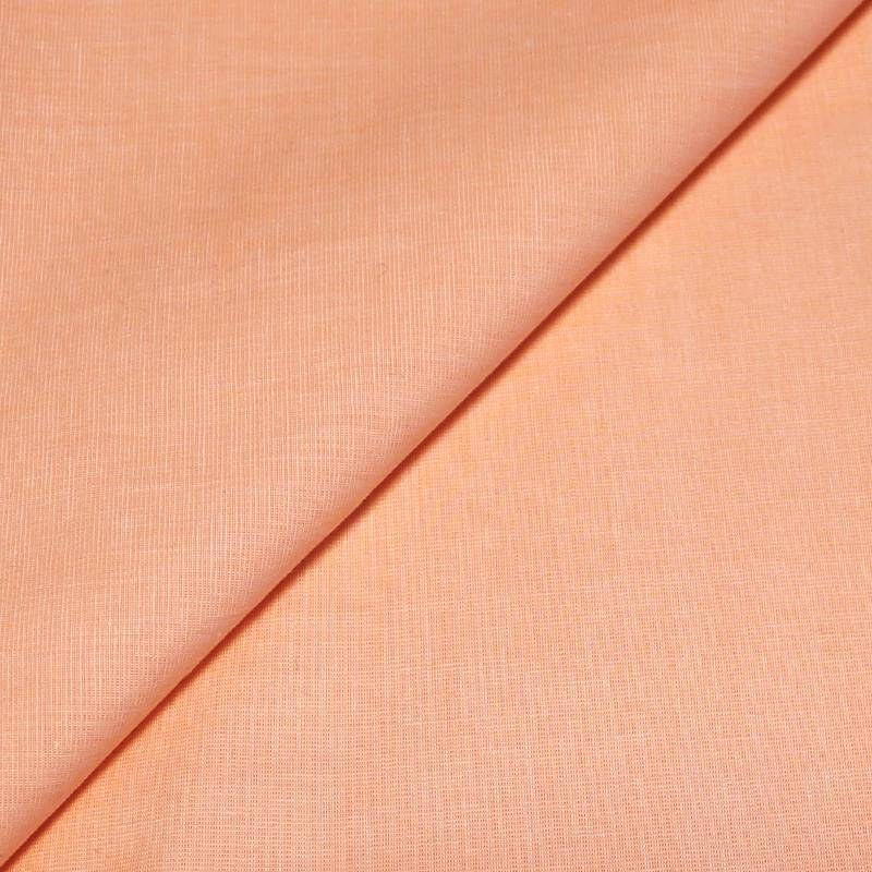 Tissu chemise fil à fil 100% coton - Saumon