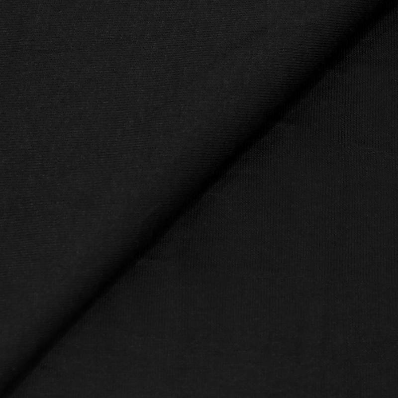 Jersey uni viscose & élasthanne - Noir