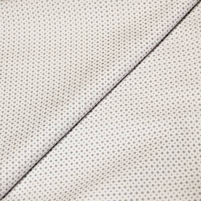 Percale 100% coton - Mini losange gris & noir 
