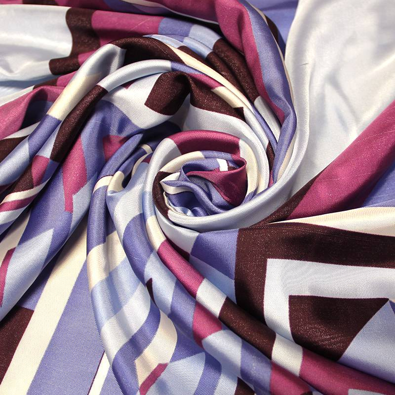 Panneau twill - Géométrique camaïeu bleu & violet 