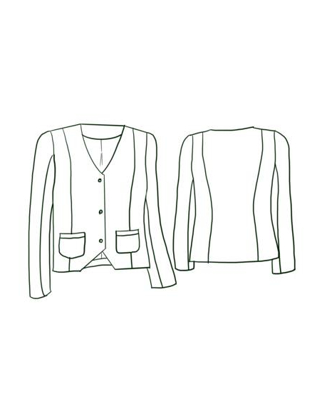 Patron couture veste Ispahan / Maison Fauve