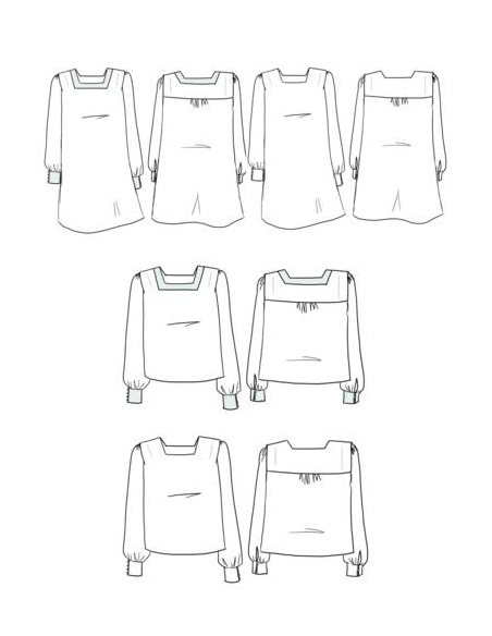 Patron robe, blouse Lauren /  Maison Fauve