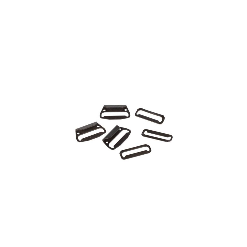 Agrafes de fermeture plates pour jupes (20 mm, 3 pcs Noires)