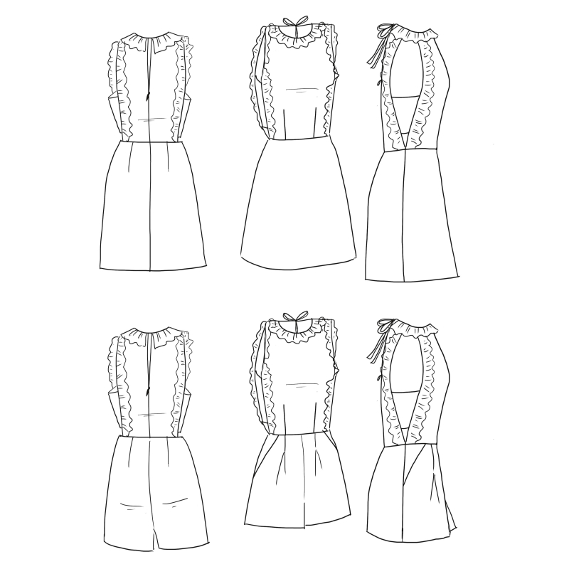Patron couture robe, combishort Luz / Maison Fauve