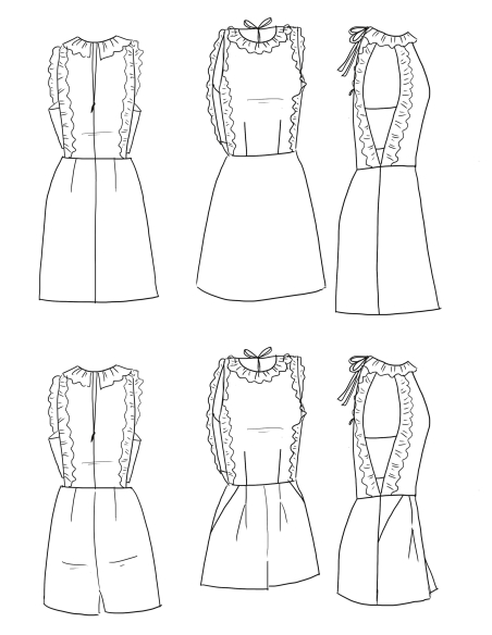 Patron couture robe, combishort Luz / Maison Fauve
