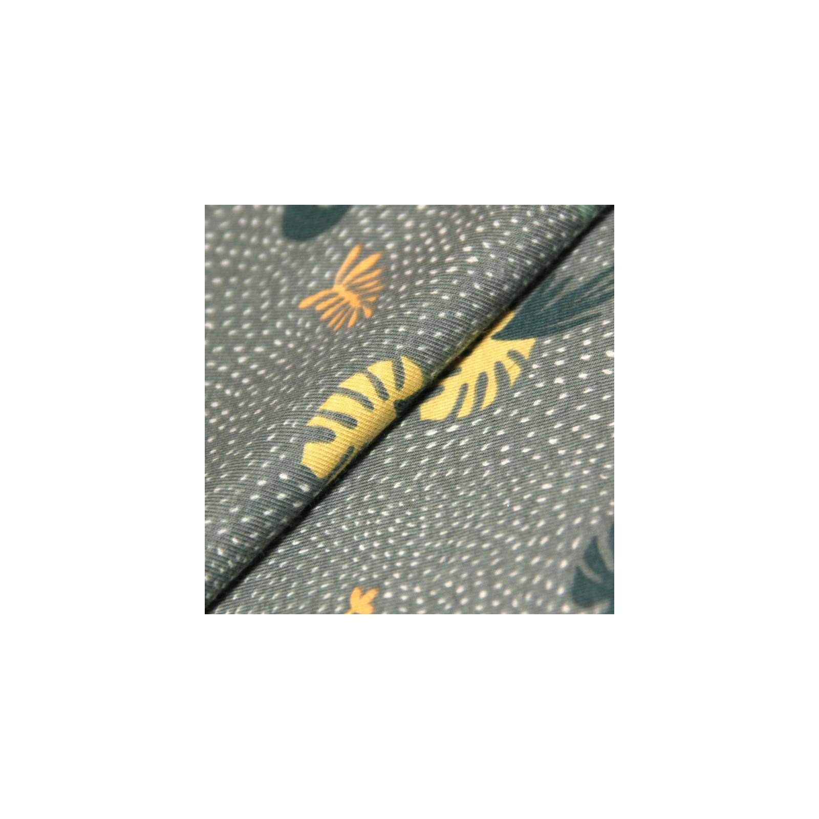 Jersey coton & élasthanne - Mini pointillé palme fond vert 