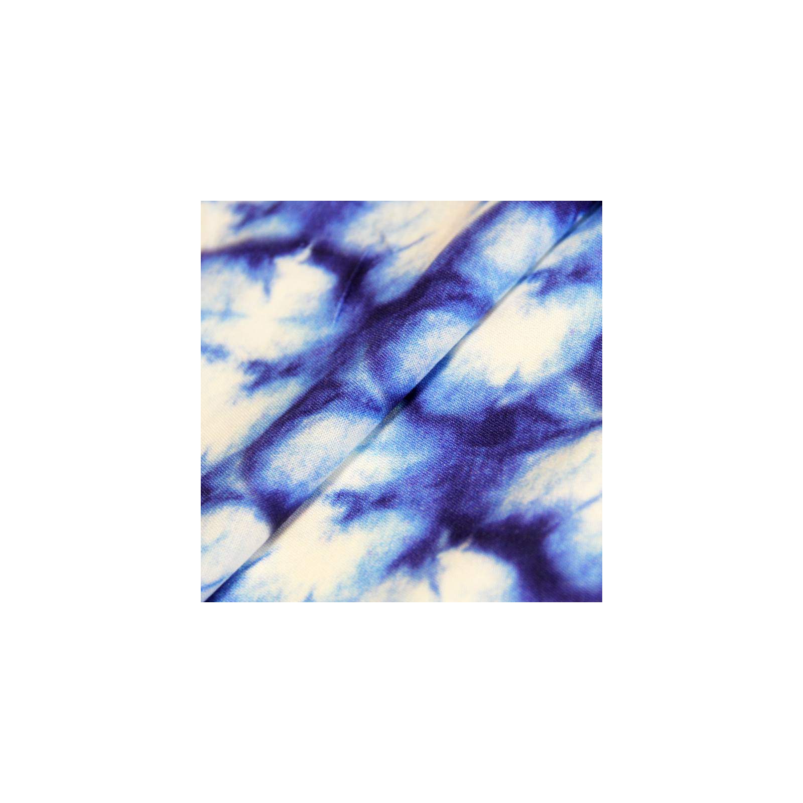 Toile de viscose imprimé - Tie and dye bleu & blanc