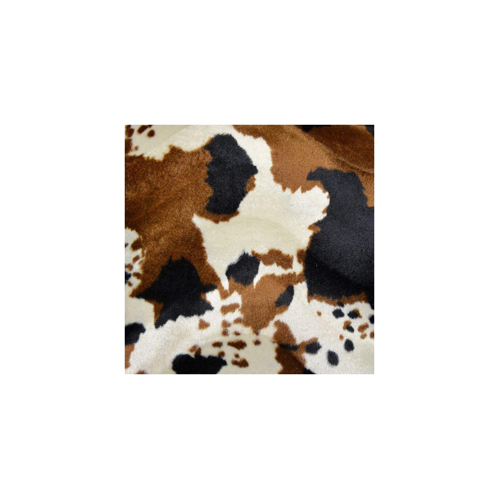 Fourrure Synthétique Vache noir et marron 